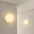 Orbique: Modern Sphere Wall Light – Round Glass Lamp in Minimalist Design