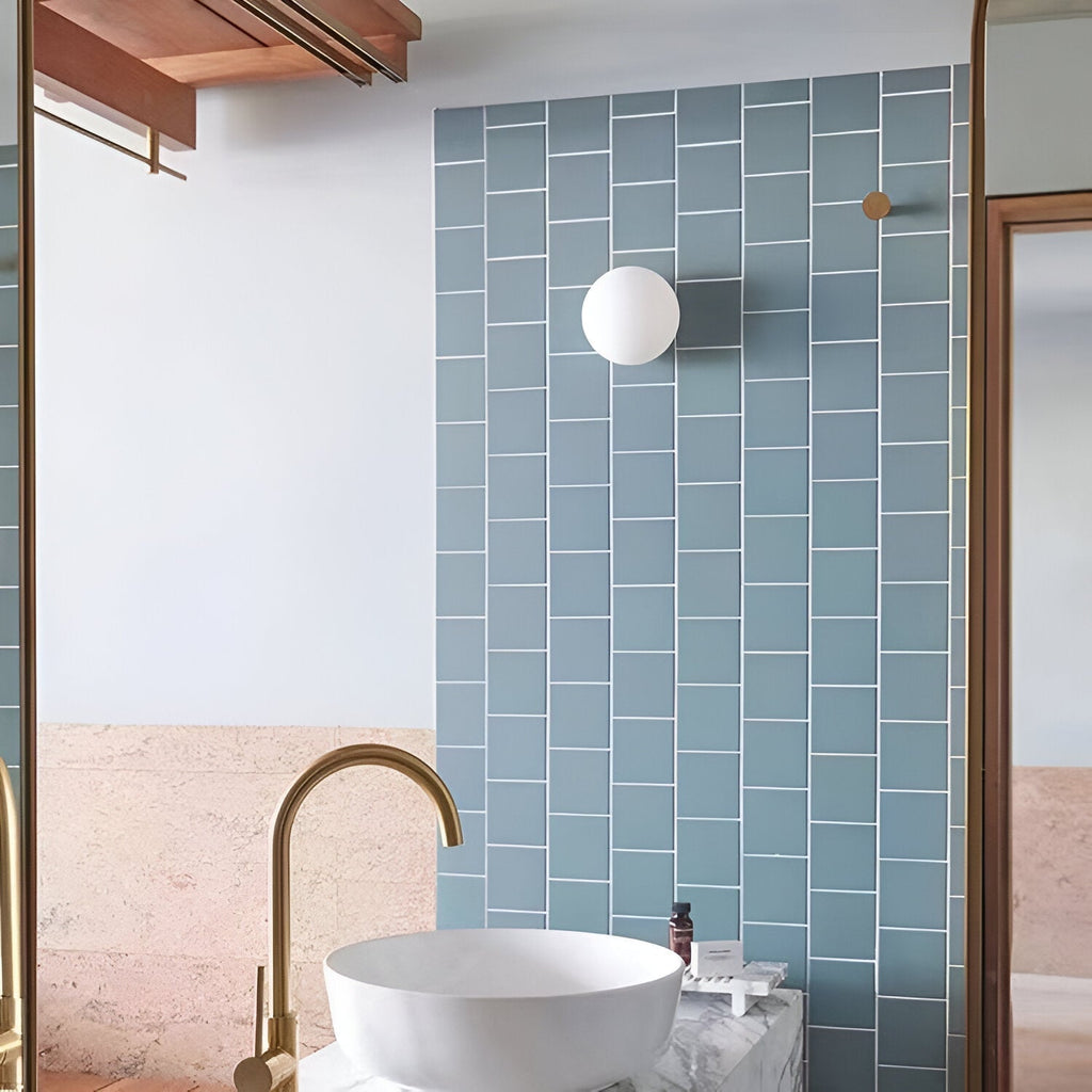 Orbique: Modern Sphere Wall Light – Round Glass Lamp in Minimalist Design