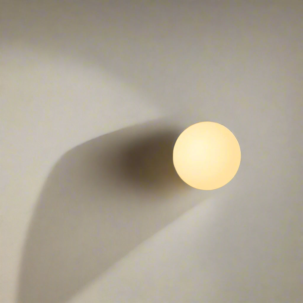 Orbique: Modern Sphere Wall Light – Round Glass Lamp in Minimalist Design