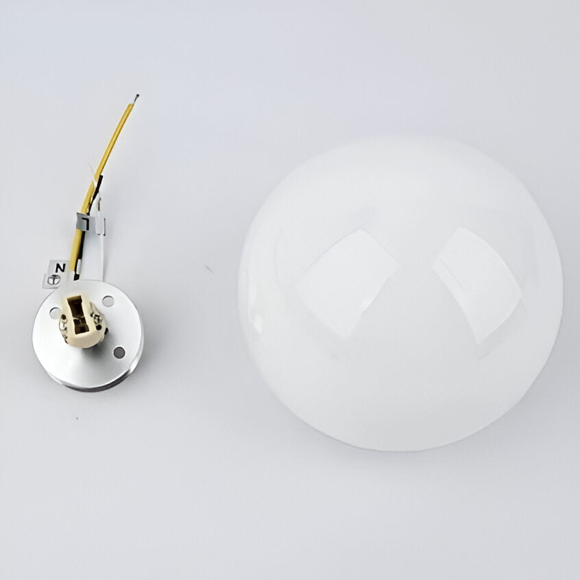 Orbique: Modern Sphere Wall Light – Round Glass Lamp in Minimalist Design