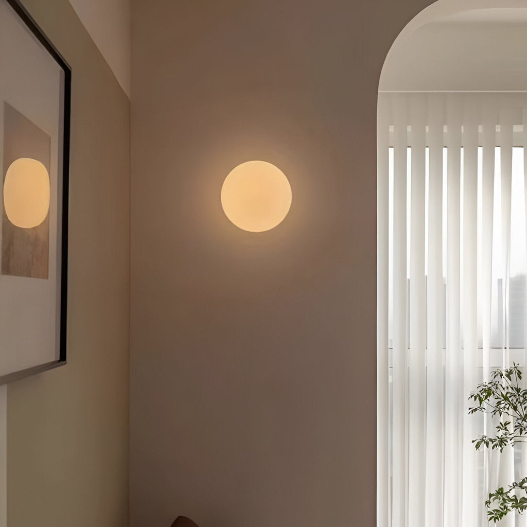 Orbique: Modern Sphere Wall Light – Round Glass Lamp in Minimalist Design