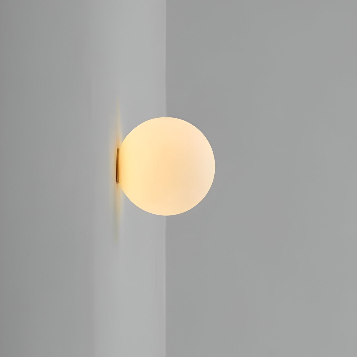 Orbique: Modern Sphere Wall Light – Round Glass Lamp in Minimalist Design