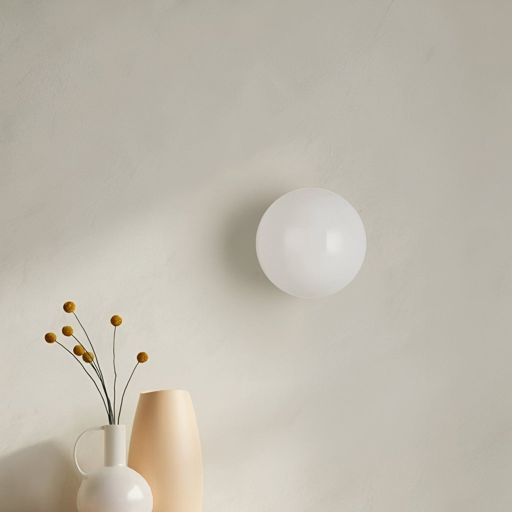 Orbique: Modern Sphere Wall Light – Round Glass Lamp in Minimalist Design