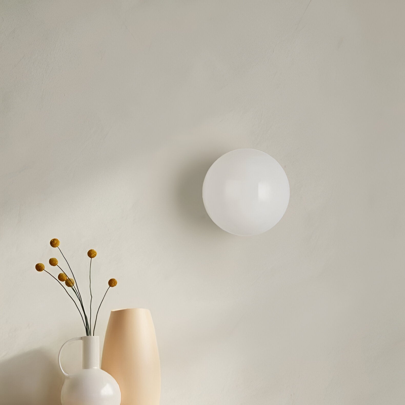 Orbique: Modern Sphere Wall Light – Round Glass Lamp in Minimalist Design