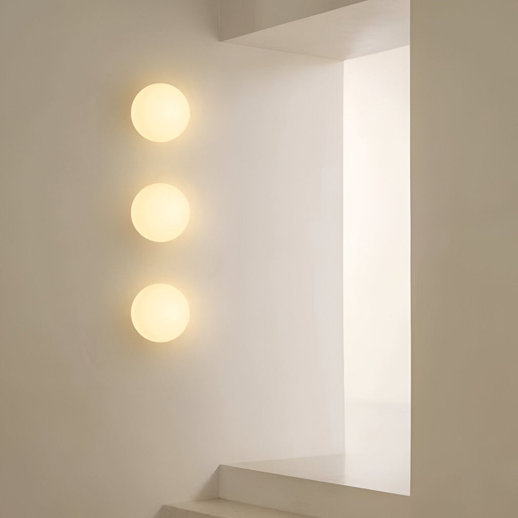 Orbique: Modern Sphere Wall Light – Round Glass Lamp in Minimalist Design