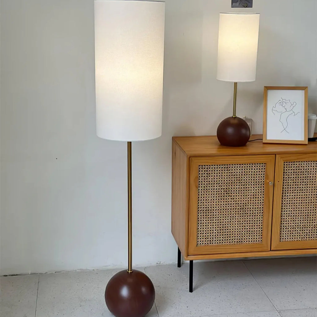Virello – Wooden Spherical Table Lamp with Simple Design