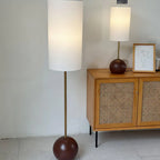 Virello – Wooden Spherical Table Lamp with Simple Design