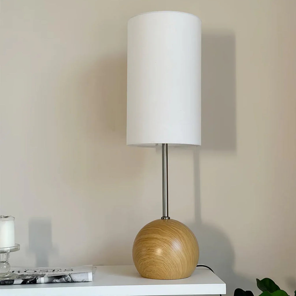 Virello – Wooden Spherical Table Lamp with Simple Design