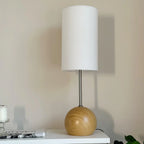 Virello – Wooden Spherical Table Lamp with Simple Design