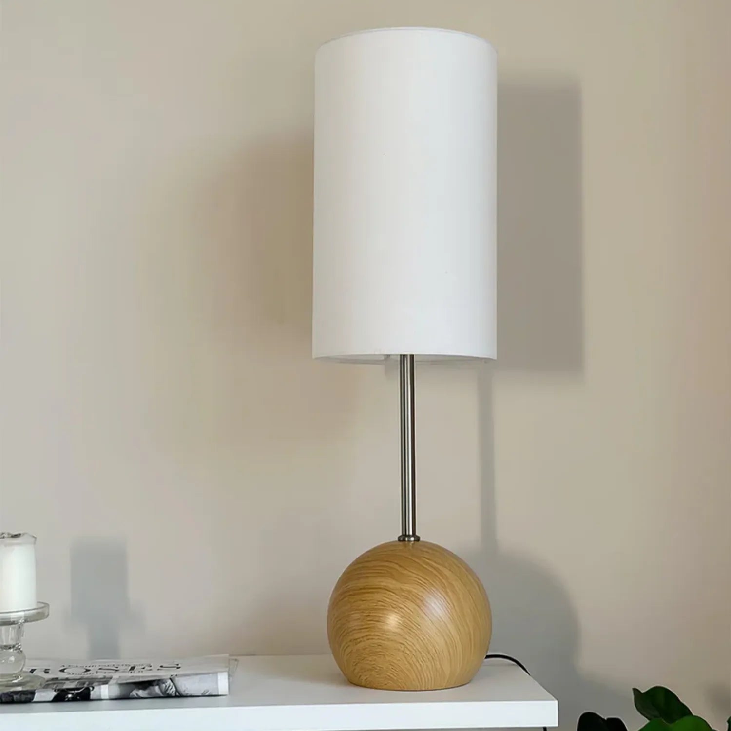 Virello – Wooden Spherical Table Lamp with Simple Design