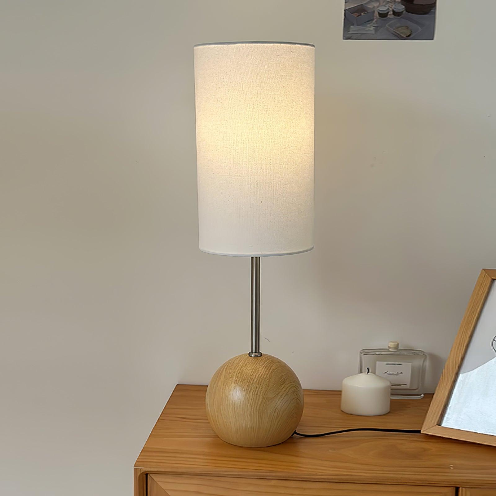 Virello – Wooden Spherical Table Lamp with Simple Design