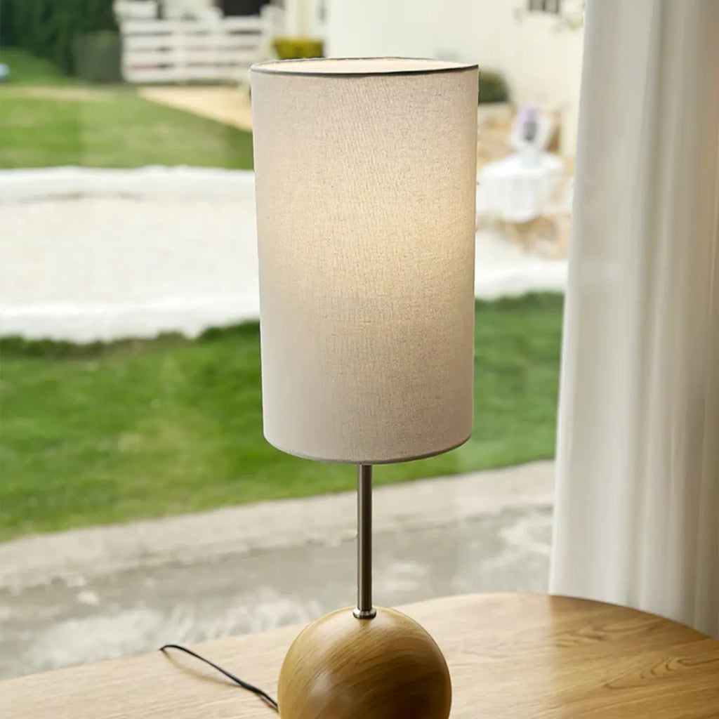 Virello – Wooden Spherical Table Lamp with Simple Design