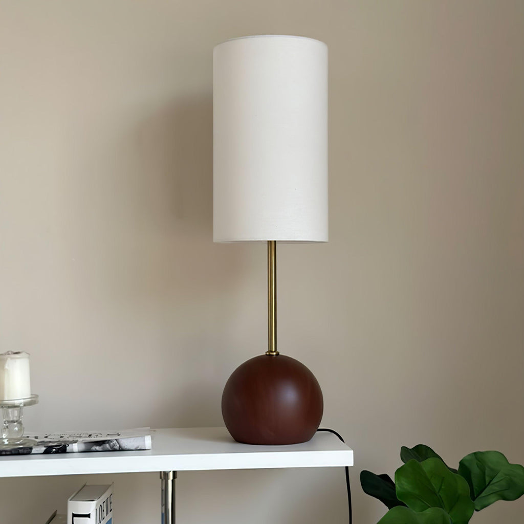 Virello – Wooden Spherical Table Lamp with Simple Design