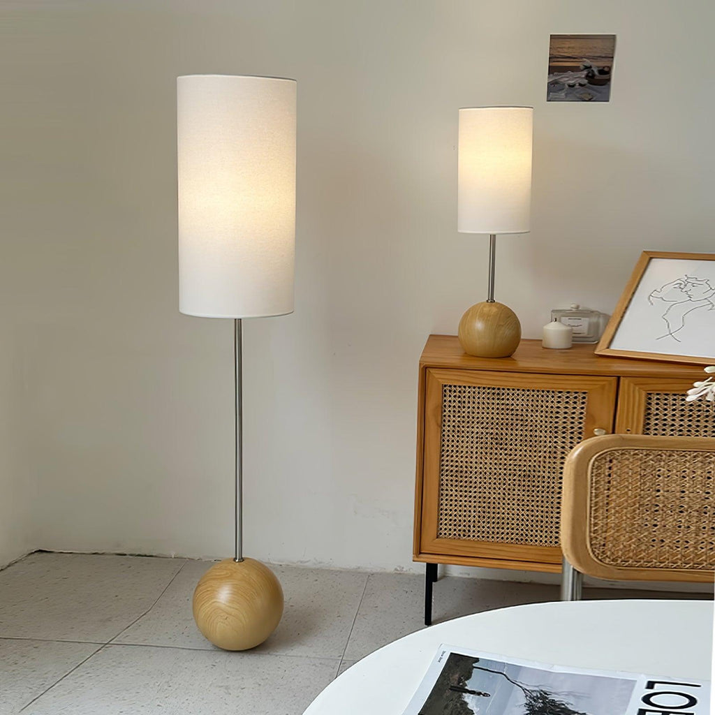 Virello – Wooden Spherical Table Lamp with Simple Design