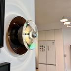 Orbit Space Age Layered Halo Wall Sconce