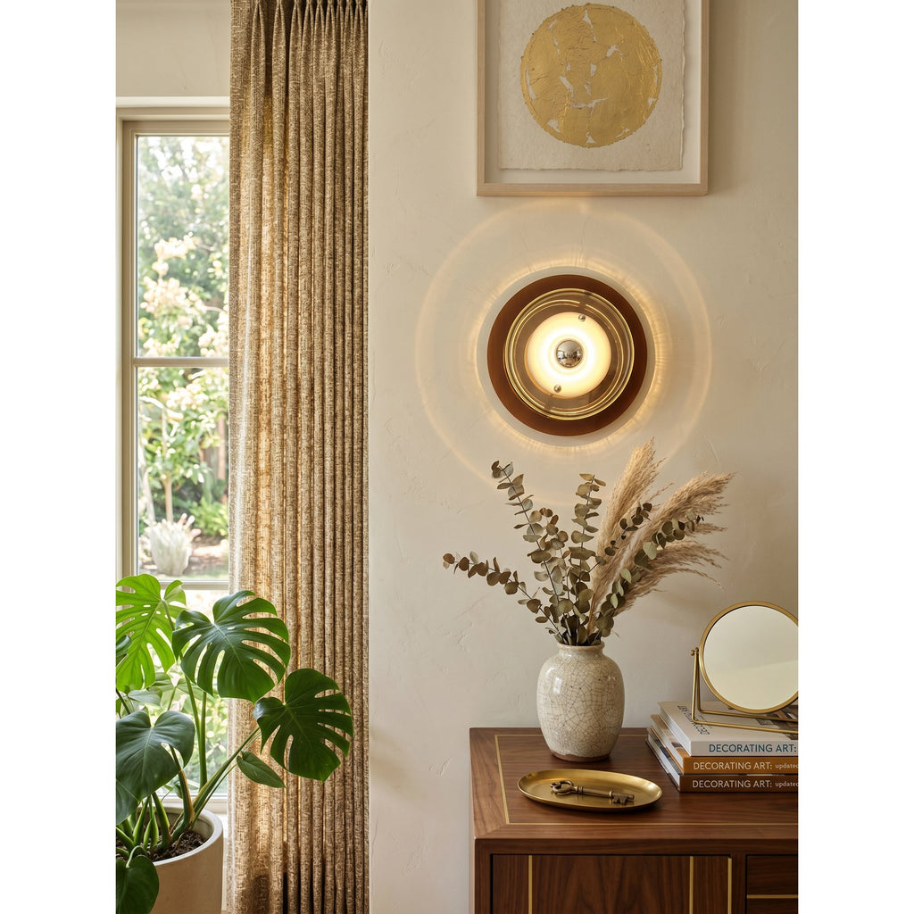 Orbit Space Age Layered Halo Wall Sconce