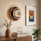 Orbit Space Age Layered Halo Wall Sconce