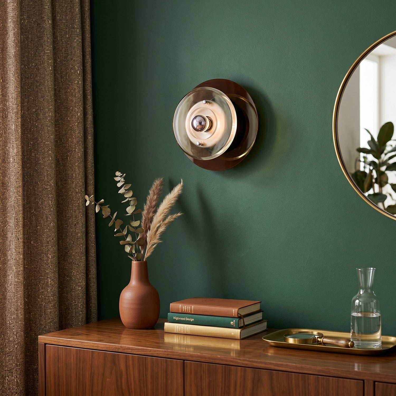Orbit Space Age Layered Halo Wall Sconce