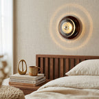 Orbit Space Age Layered Halo Wall Sconce