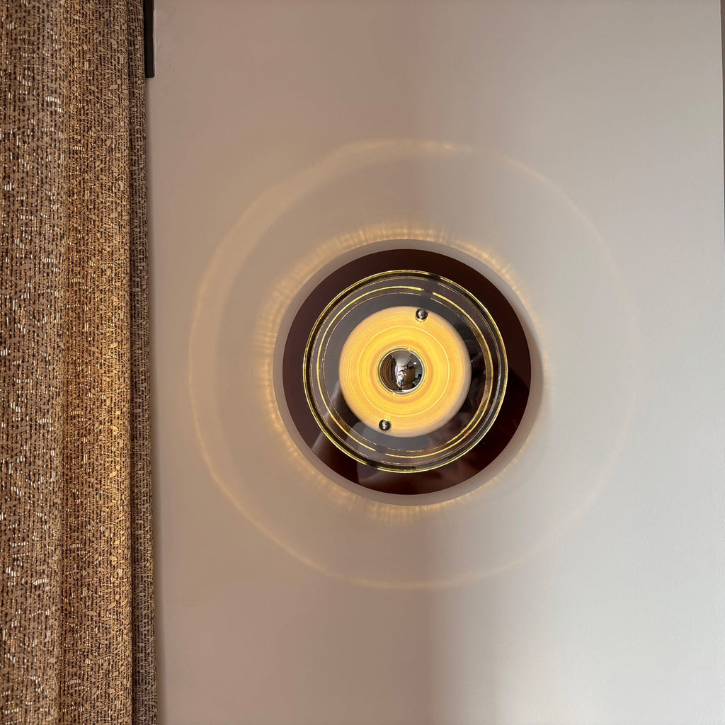 Orbit Space Age Layered Halo Wall Sconce
