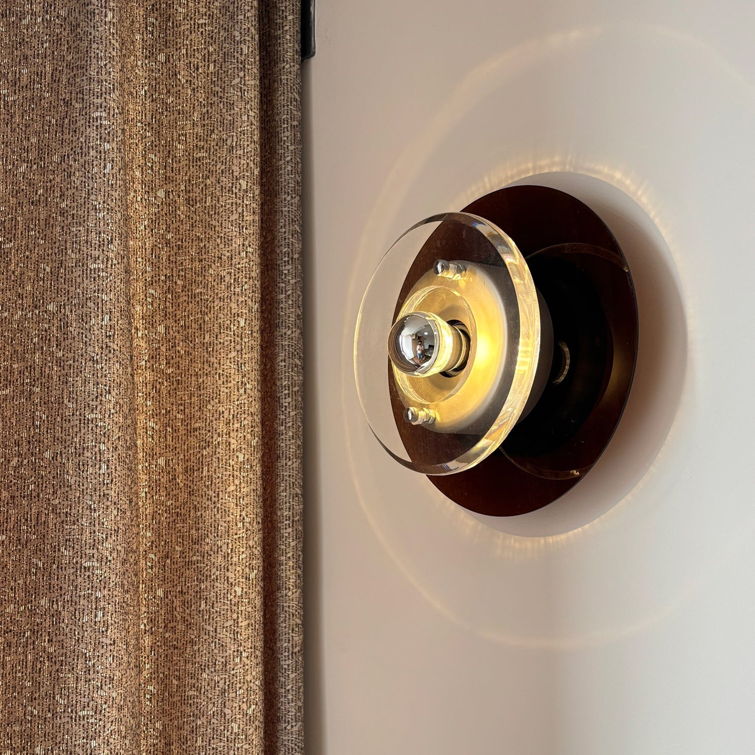 Orbit Space Age Layered Halo Wall Sconce