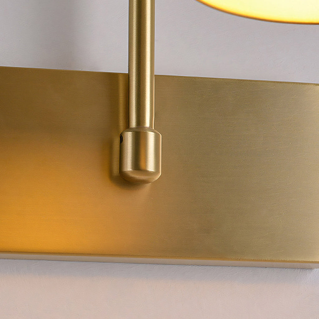 Orbiter Dome Single Gooseneck Brass Sconce