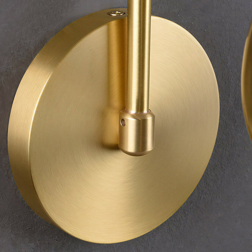 Orbiter Dome Single Gooseneck Brass Sconce