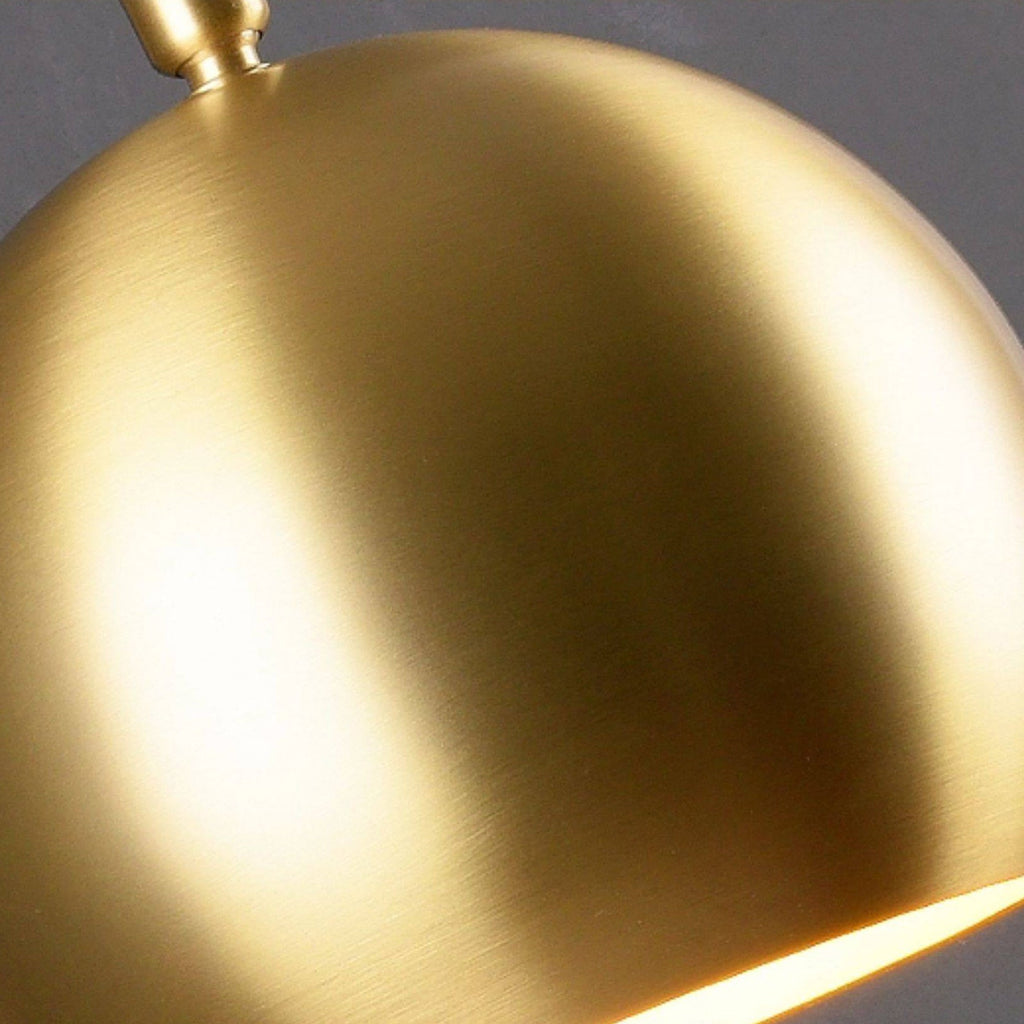 Orbiter Dome Single Gooseneck Brass Sconce