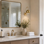Orbiter Dome Single Gooseneck Brass Sconce