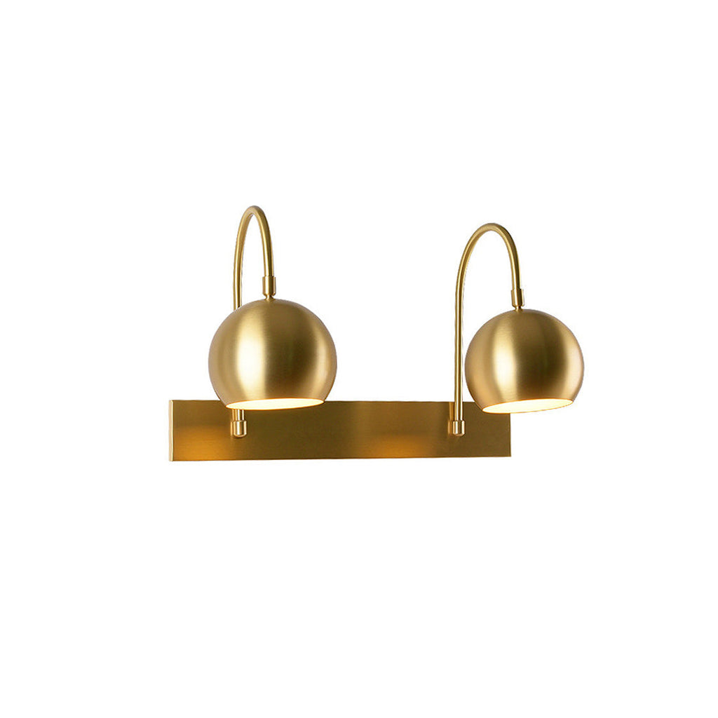 Orbiter Double Dome Brass Gooseneck Sconce