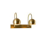 Orbiter Double Dome Brass Gooseneck Sconce