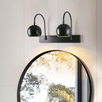 Orbiter Double Dome Brass Gooseneck Sconce