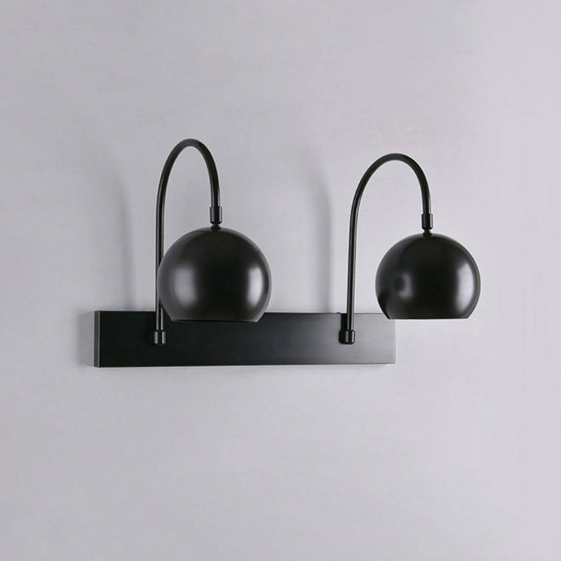 Orbiter Double Dome Brass Gooseneck Sconce
