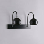 Orbiter Double Dome Brass Gooseneck Sconce
