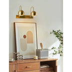 Orbiter Double Dome Brass Gooseneck Sconce