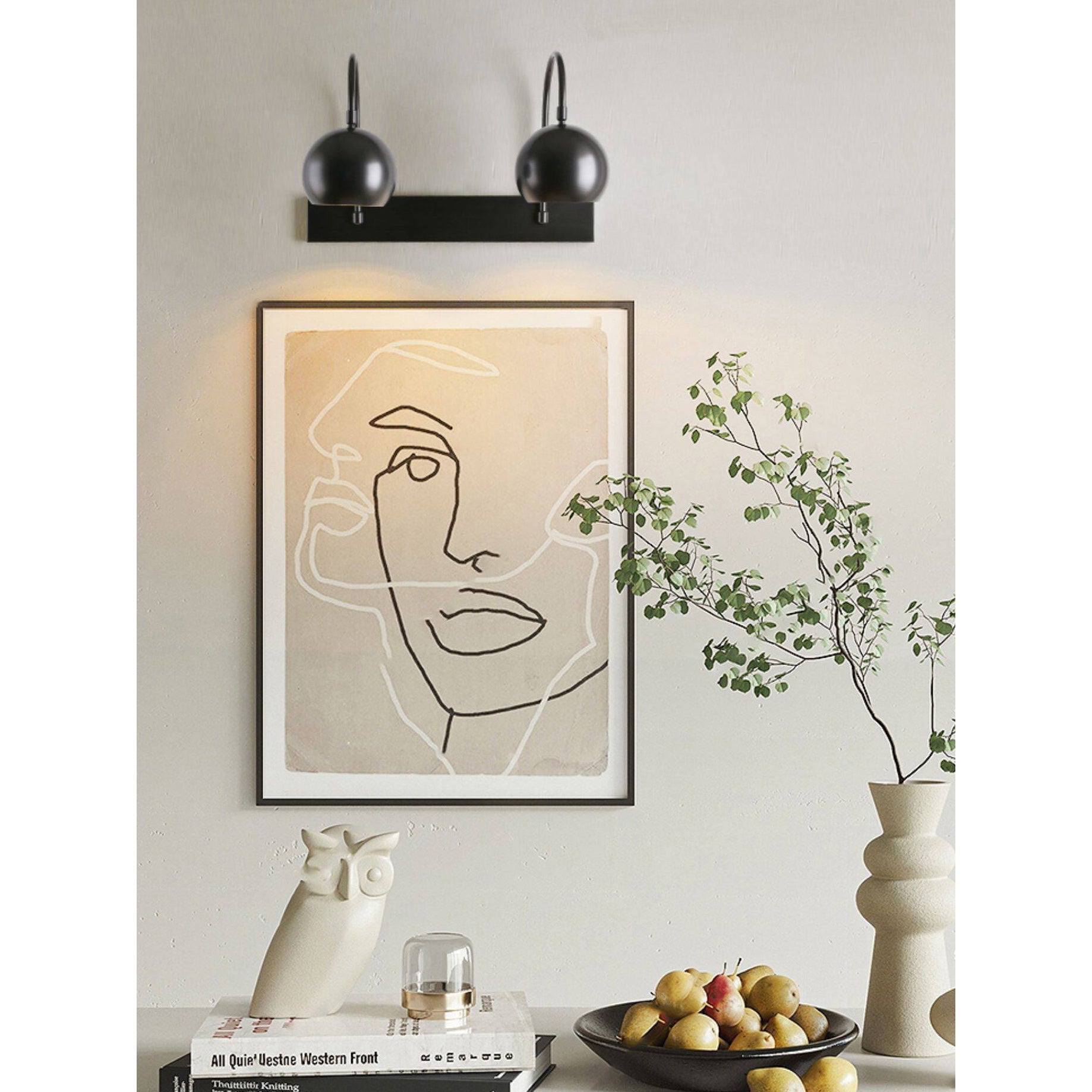 Orbiter Double Dome Brass Gooseneck Sconce