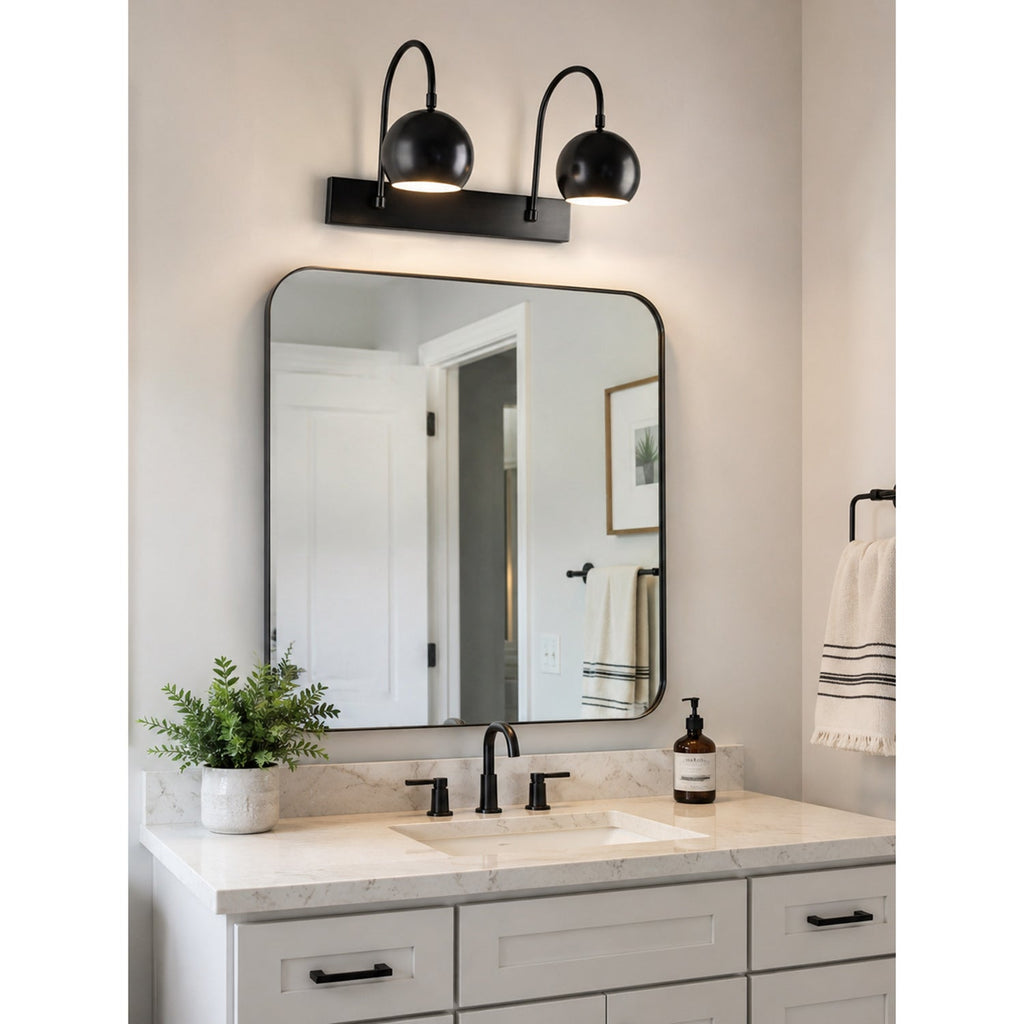 Orbiter Double Dome Brass Gooseneck Sconce