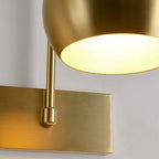Orbiter Double Dome Brass Gooseneck Sconce