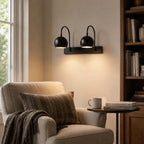 Orbiter Double Dome Brass Gooseneck Sconce