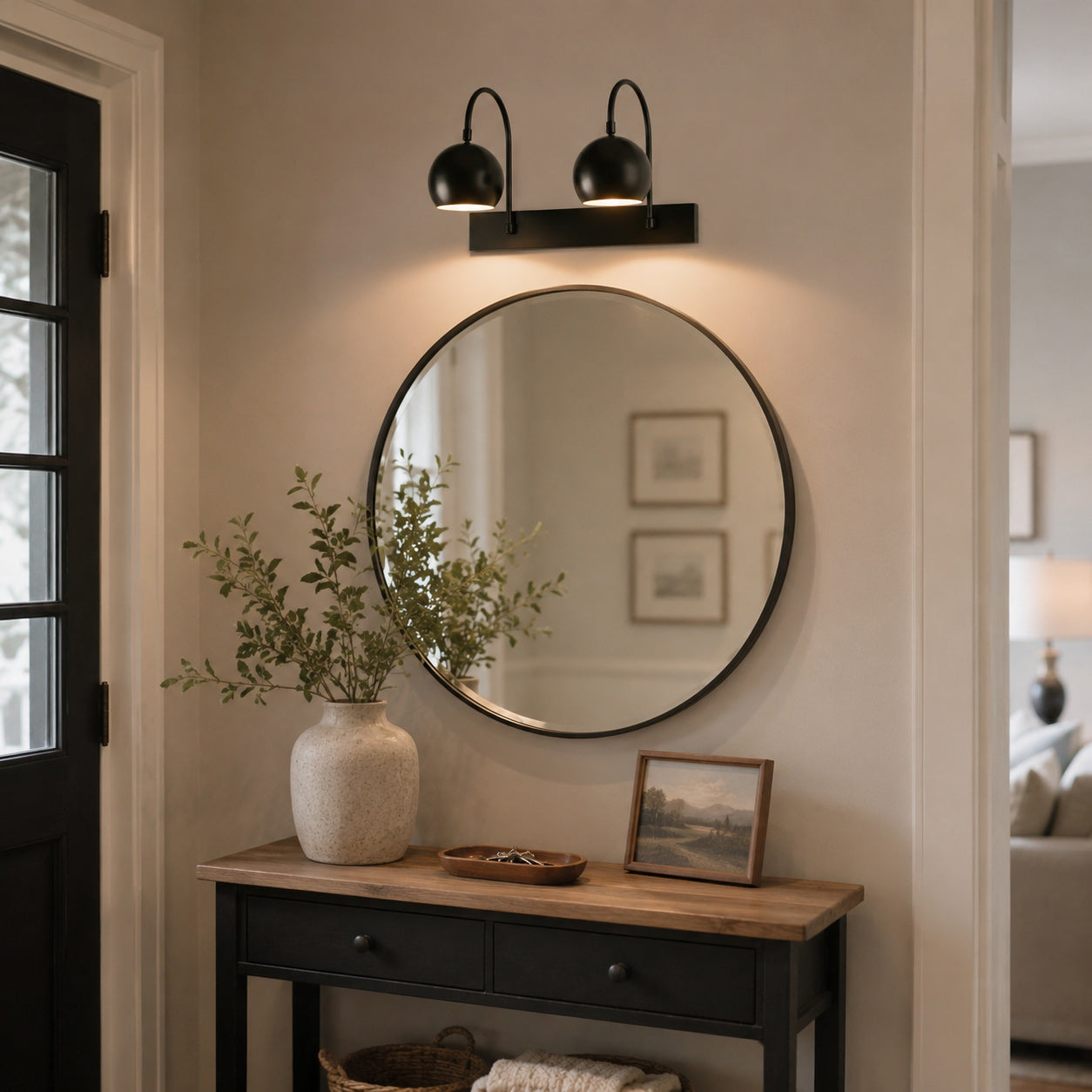 Orbiter Double Dome Brass Gooseneck Sconce