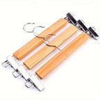 OrdnungPur: Wooden Hangers with Metal Clips – high-quality, durable & practical for pants, skirts & accessories