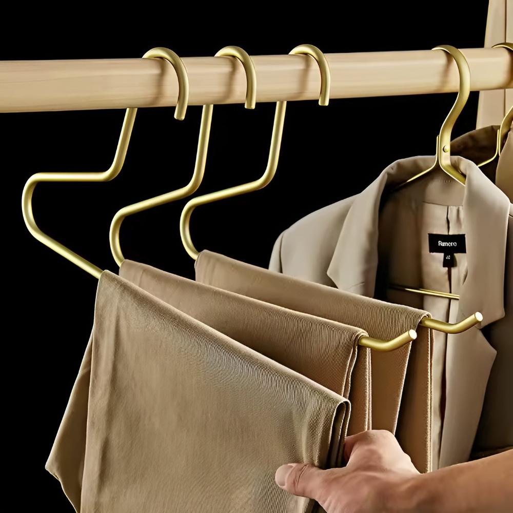 OrdnungSlim: Metal Hangers in Minimalist Design – Robust, Space-Saving & Versatile for Clothing (Set of 5)
