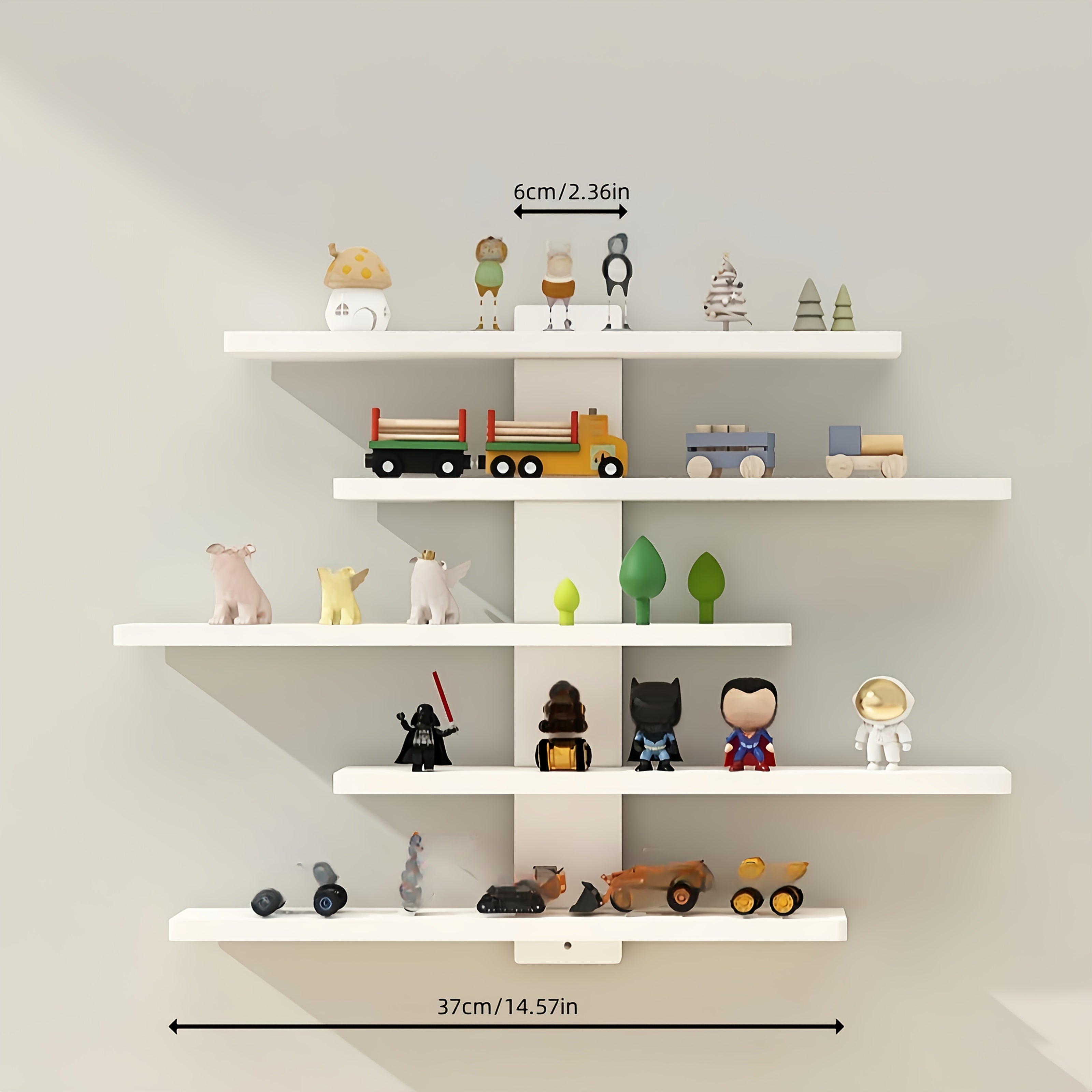 OrderStyle: Modern Wall Shelves – Durable, Space-Saving & Hanging for Office Supplies & Collectibles in the Bedroom
