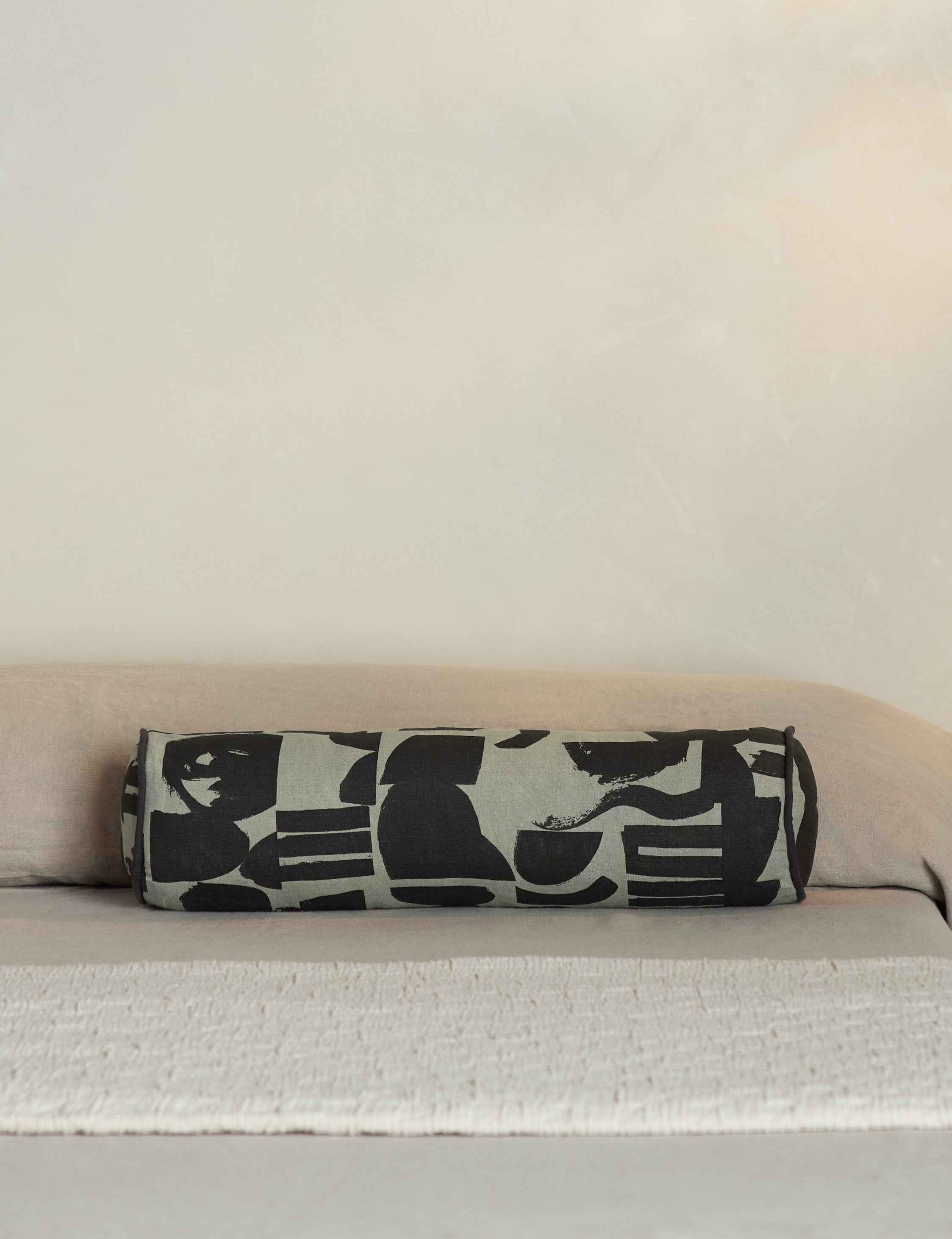 Bello Bolster Pillow | Organic Shapes, Linen