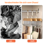 OrganizingLine: Stainless Steel & Wood Hanger – sturdy, rotatable & versatile for accessories & clothing