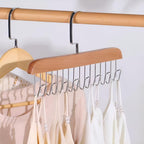 OrganizingLine: Stainless Steel & Wood Hanger – sturdy, rotatable & versatile for accessories & clothing