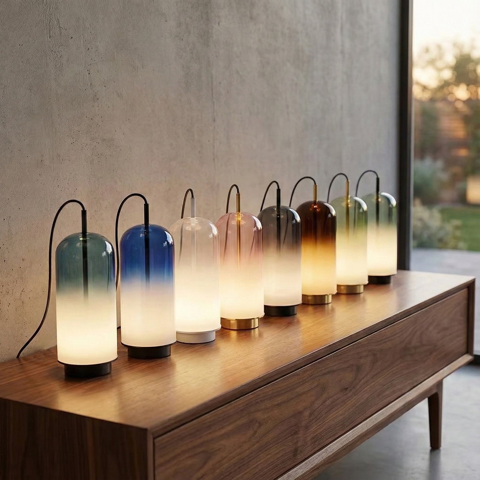 Oria Hand-Blown Gradient Glass Pendant Lamp