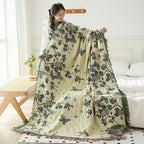Orna-Weaving Loom: Multi-layer Cotton Blanket with Jacquard Pattern & Tassel Edge – for Sofa & Bedroom
