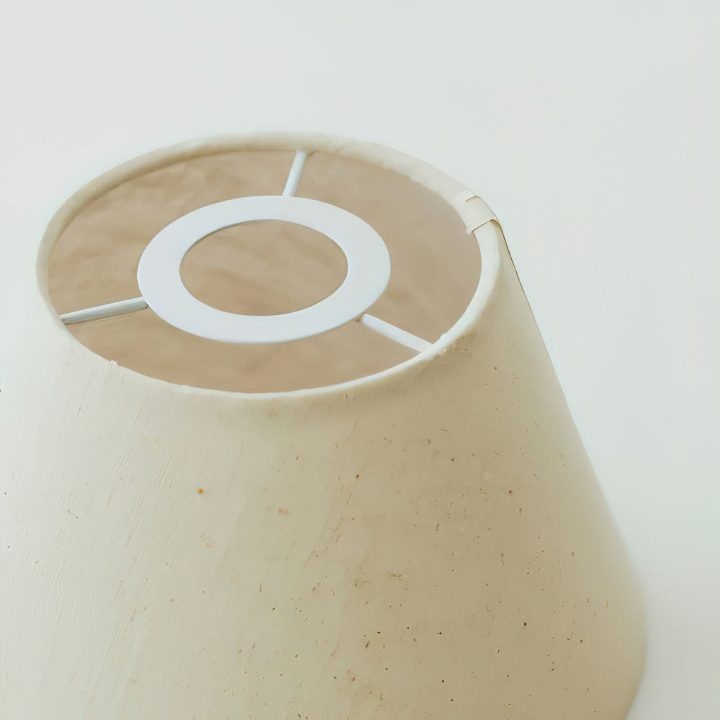 Wood & Linen Drum Pendant Light