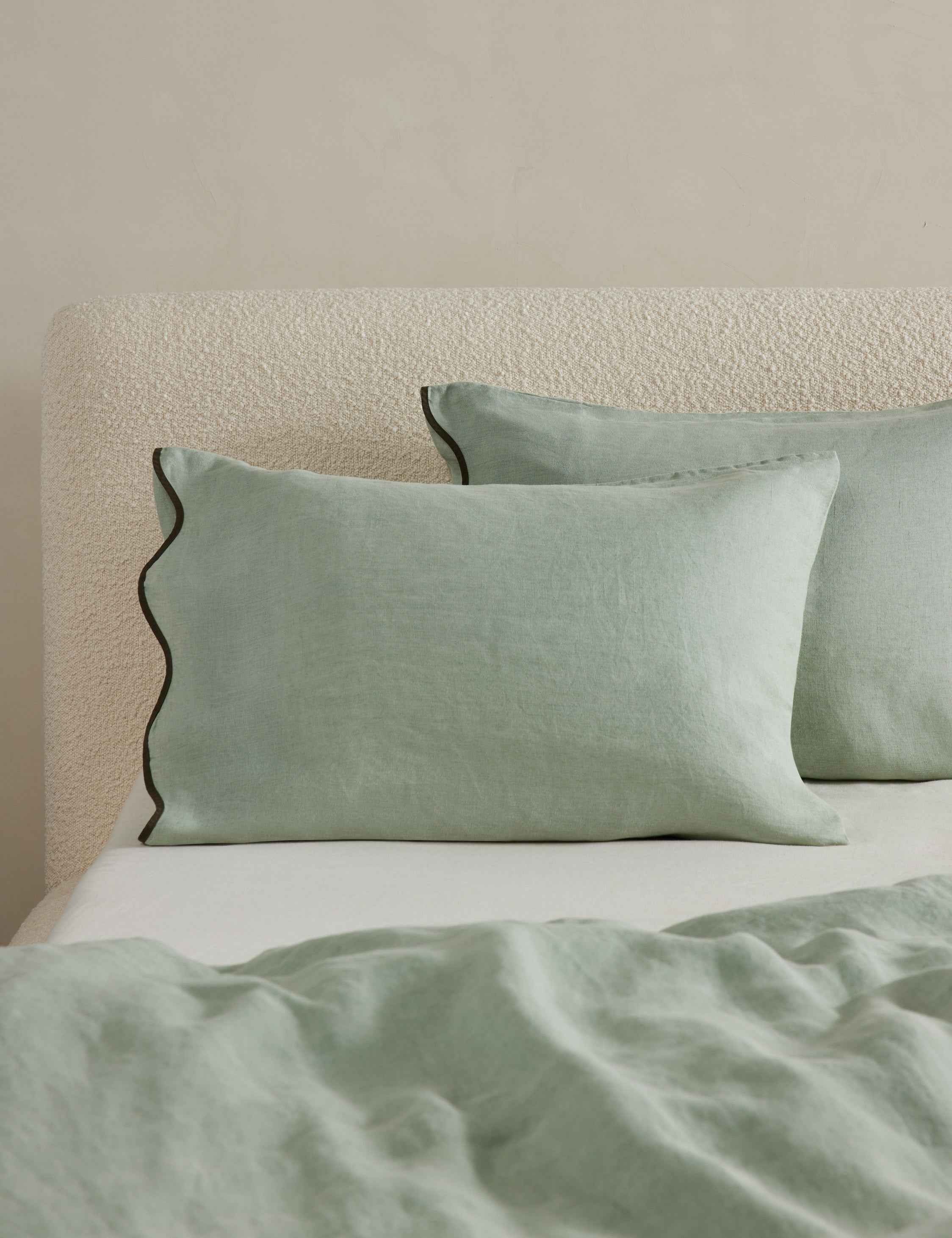 Haven Hemp Sham | Breathable Natural Fiber, Solid Pattern